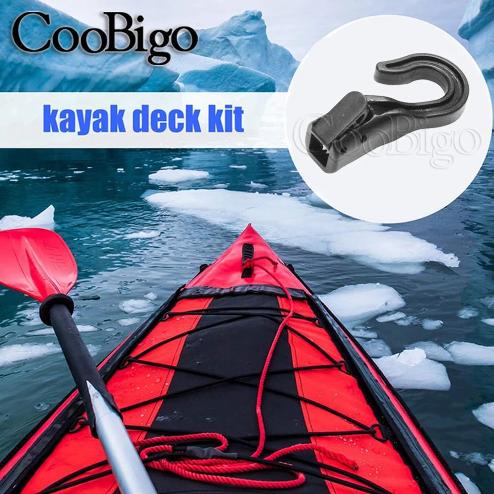 12 قطعة هوك مطاطا بنجي الحبل نهاية Pothook شماعات أبازيم ل ملزمة المظلة الغسيل قارب كاياك الأمتعة على ظهره اكسسوارات #5