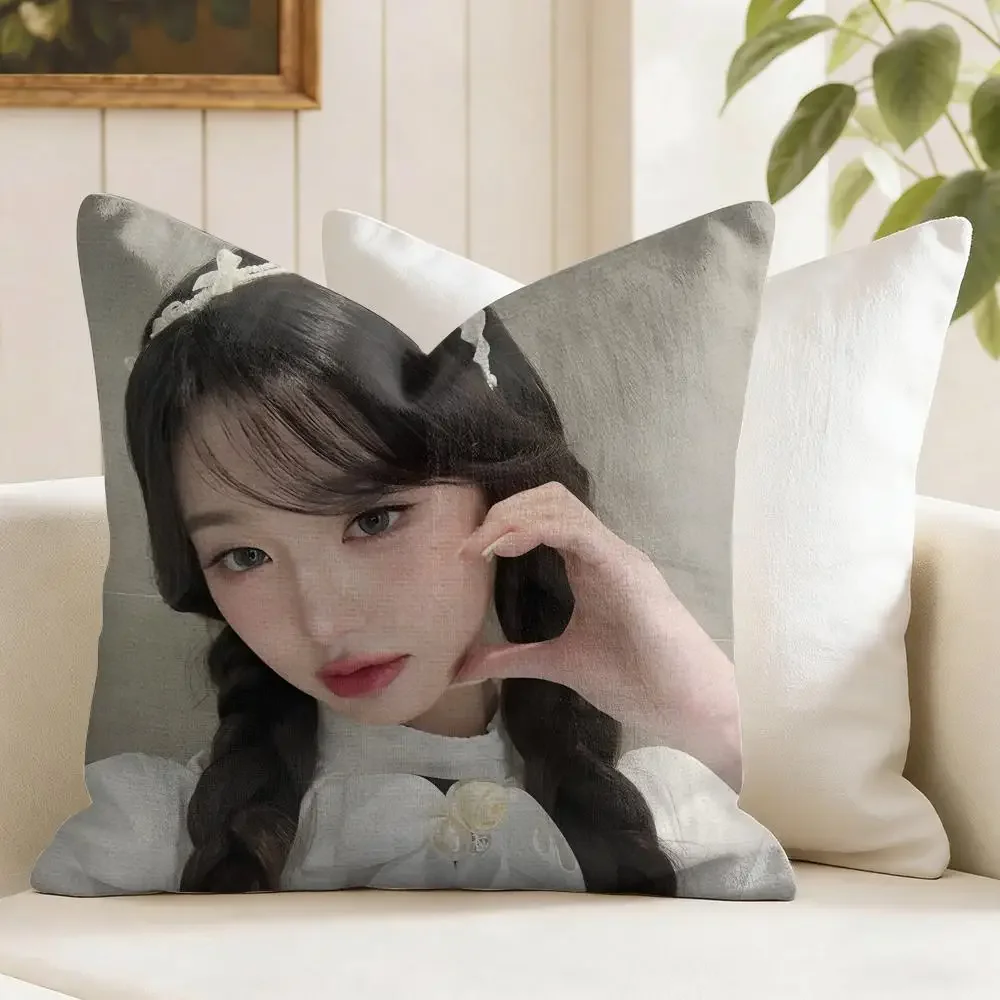 J-Jang W-Won Y-Young Cushion Cover Eco Linen Pillow Case Double-Sided Print, Breathable&Durable, Hidden Zipper Home Decor