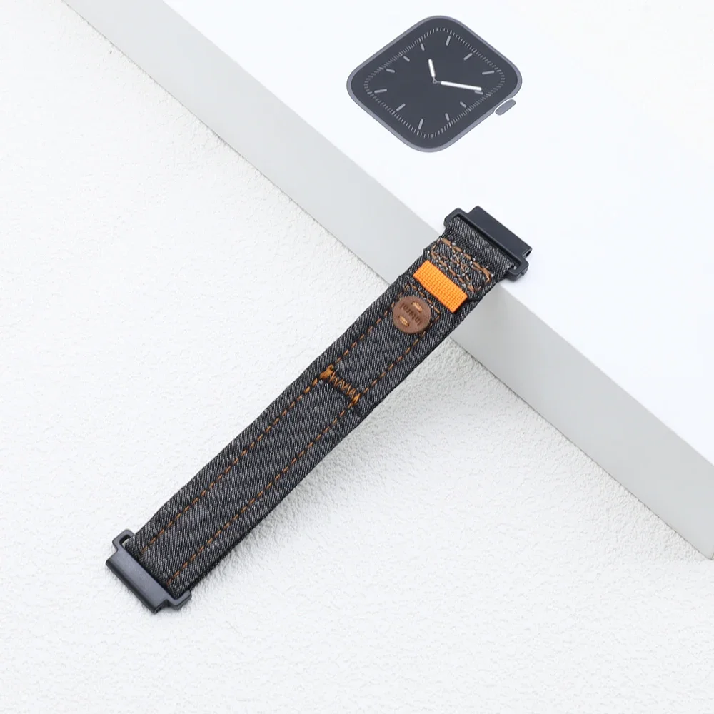 Strap For Samsung Galaxy Watch 7/6/5 Pro/Gear S3 44mm 40mm Nylon Cowboy Bracelet Correa 20mm 22mm Band For Huawei Watch 3/4 Pro