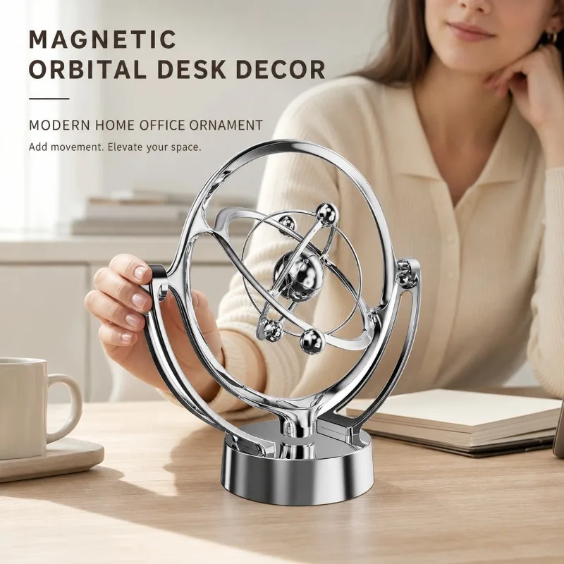 New Milky Way Perpetual Motion Earth Kinetic Orbital Gadget Newton Magnetism Pendulum Desktop Office Decor Art Toy    JJ2681