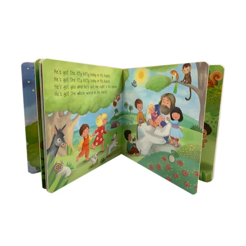 Custom Sounds Book Printing com botões para crianças, Educação Livro de música para crianças, Aprendizagem Livros Impressão