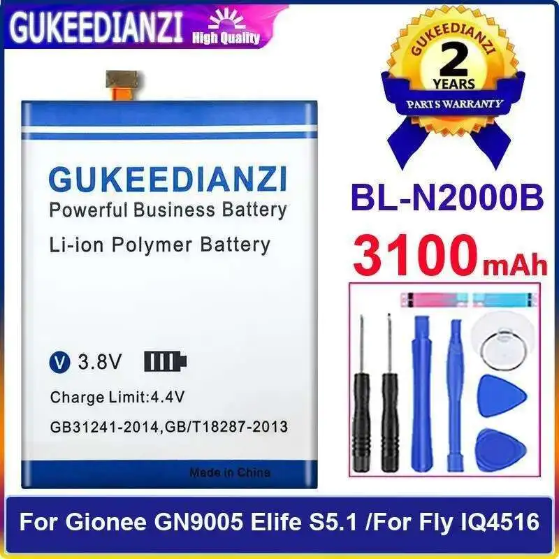 BL-N2000B аккумулятор мобильного телефона безопасный для Gionee GN9005 Elife S5.1 Fly IQ4516 3100 мАч