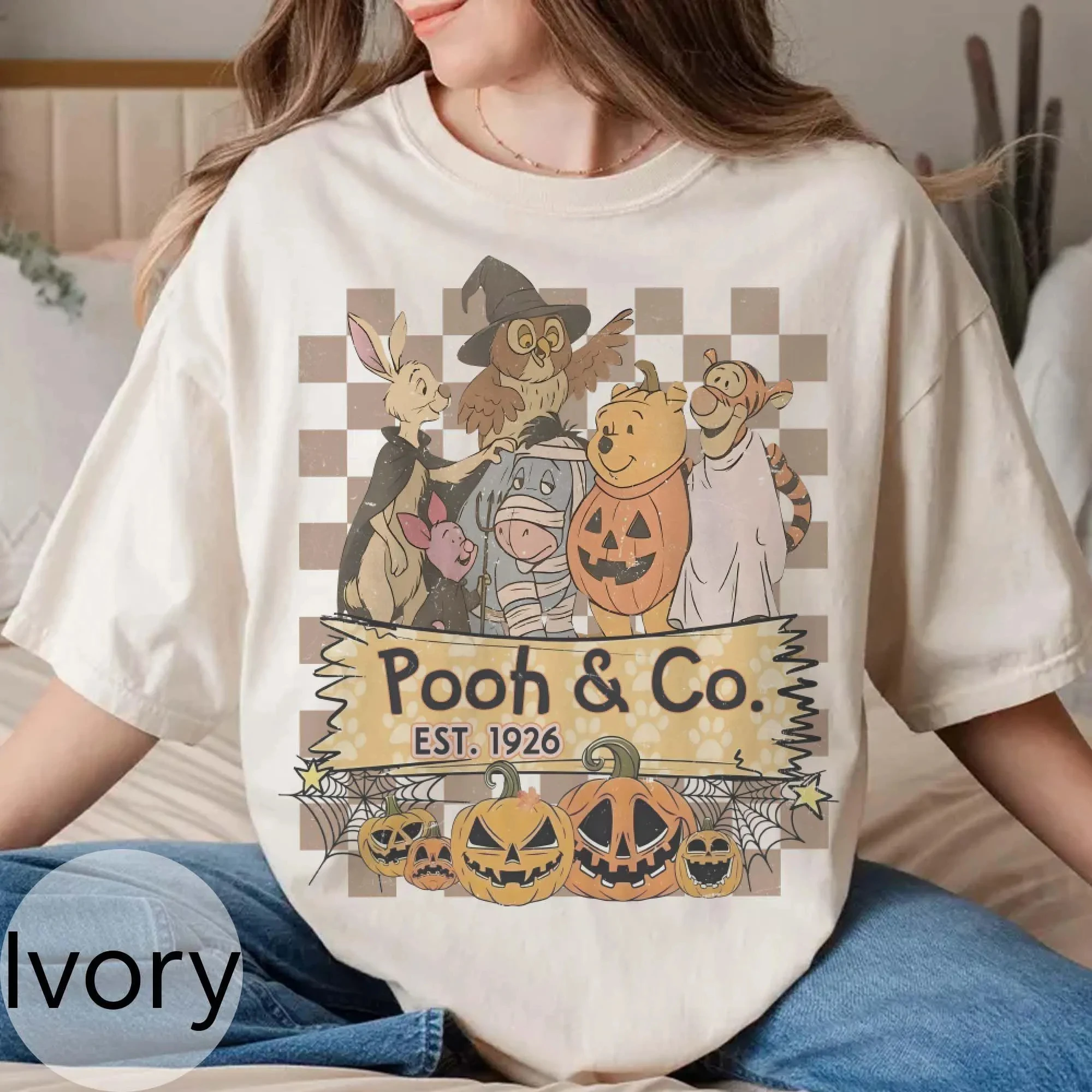 قميص Vintage Winnie the Pooh للهالوين، قميص Winnie the Pooh & Company القديم، قميص Winnie the Pooh and Friends Halloween