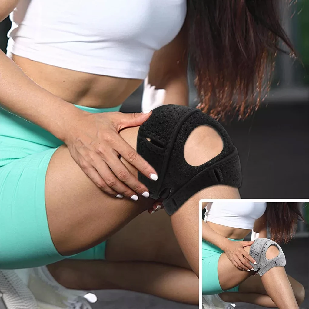 المهنية الرياضة دعامة الركبة الرضفة حزام استخدام واسع لمختلف الأنشطة دعامة الركبة المضادة للتصادم الإسفنج مشبك قابل للتعديل #2