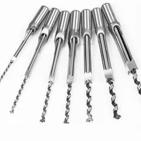 6Pcs 7Pcs Woodworking Tools Twist Square Hole Drill Bits Auger Mortising Chisel Extended Saw for Wood Carving DIY Furniture