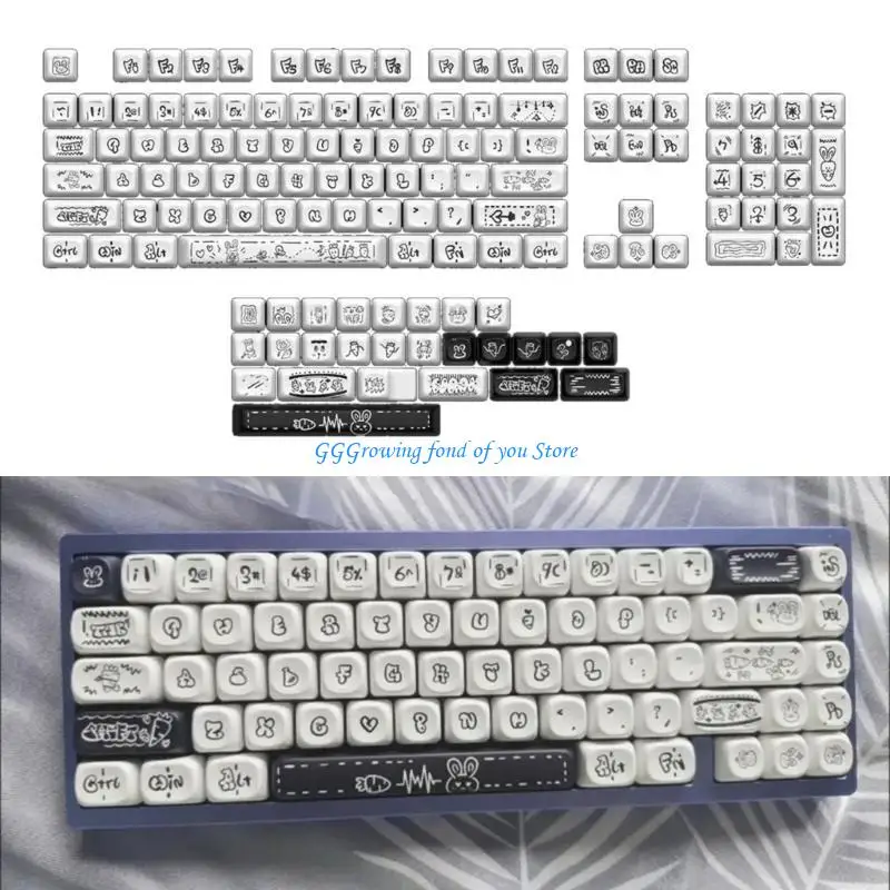 

H9EB 130 Keycaps PBT MOA Profile Standard Sublimation Process Carrot