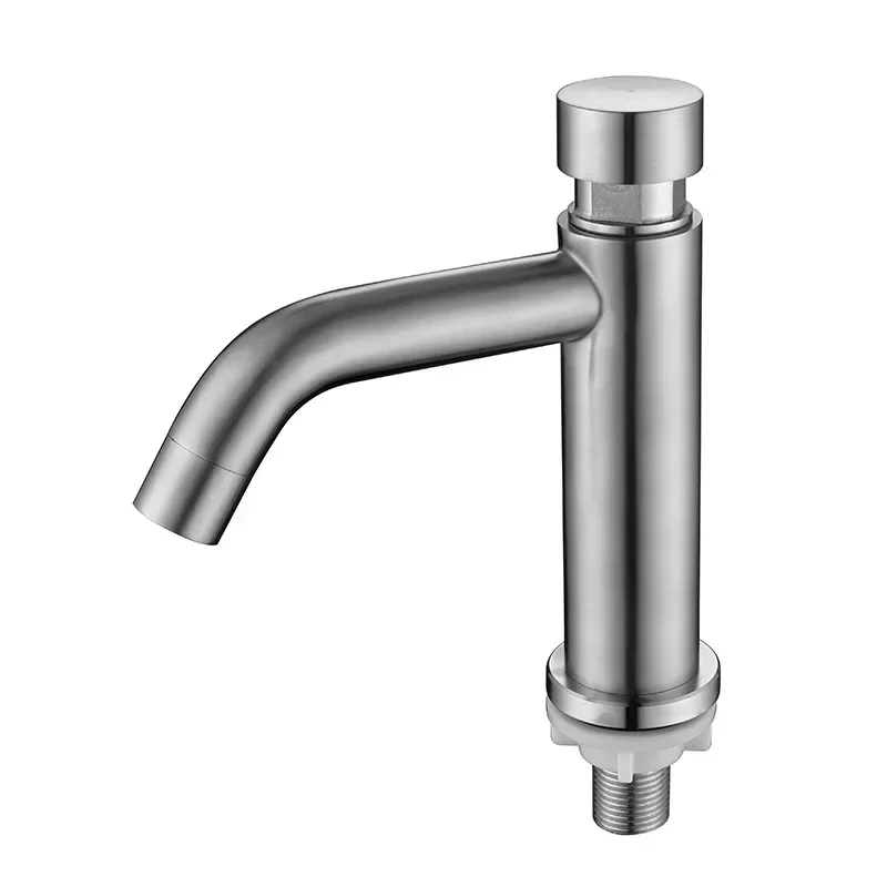

Stainless steel delay basin single cold faucet public place toilet press type self-closing faucet flushing valve