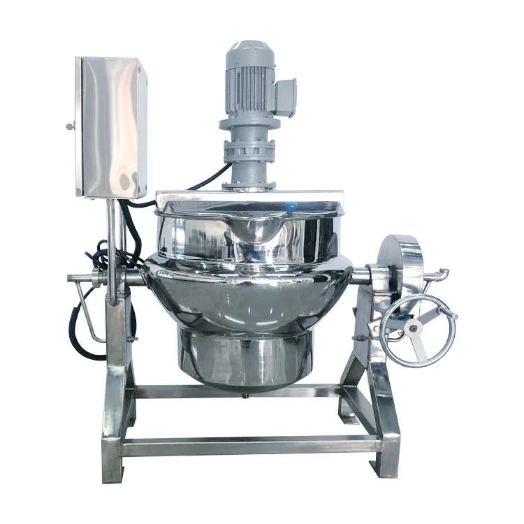 Factory Price food grade Jacketed Kettle electric Jam hot pot sauce cooker with agitator