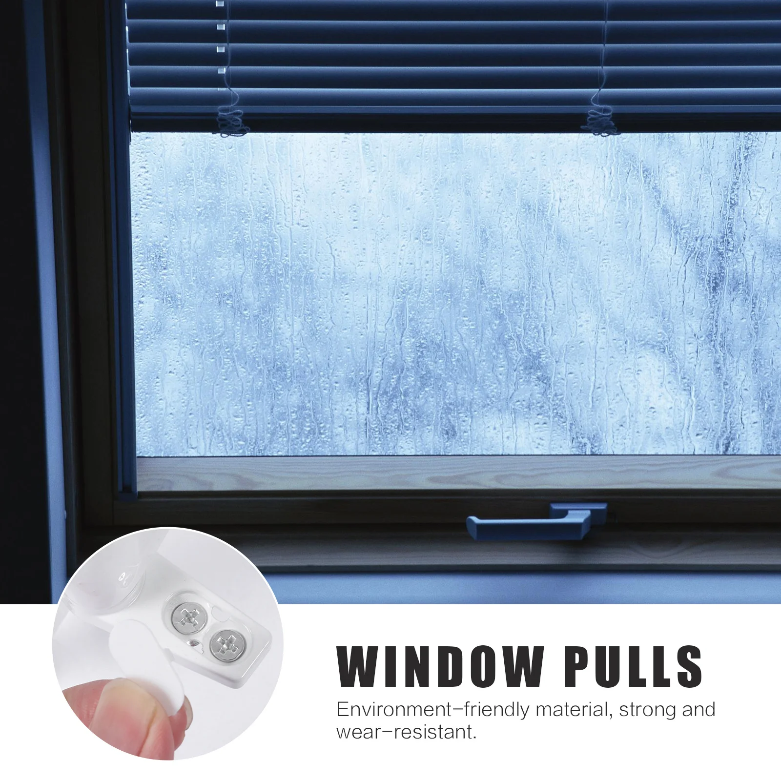 

2Pcs Aluminum Alloy Window Handles Durable Corrosion Resistant Modern Wear Resistant Window Pull Handles for Home