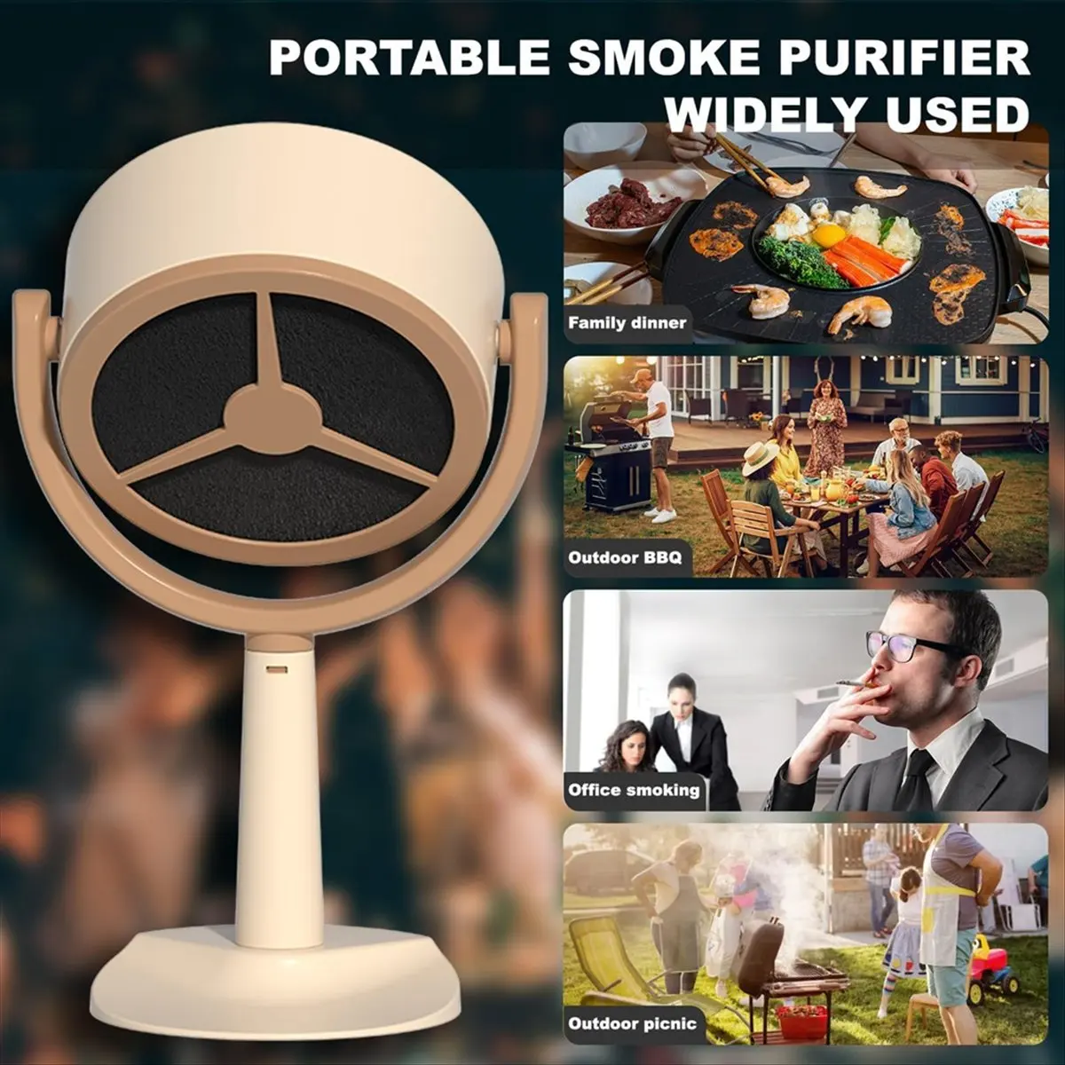 

A36R Smoke Away Purifier Fan,Smoke Away Purifier,Smoke Purifier,Smoke Fan for Smoke Indoors,Portable Smoke Air Purifier Fan