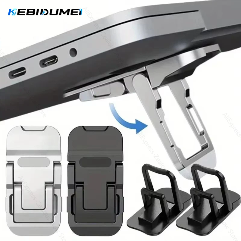 Thin Client Mini Pc - KEBIDUMEI ขาตั้งแล็ปท็อปแบบพับได้ปรับระดับได้ 2 คู่ ขาตั้งขนาดเล็ก บางเฉียบ
