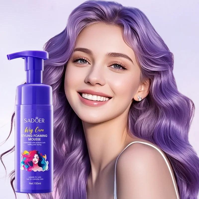 150ml Styling Foam Mousse, Containing Aloe Vera Extract, Glycerin and Other Skin-Friendly Ingredients, the Foam Mousse Has a Gentle, Non-Sticky Texture That Moisturizes Hair, Makes It Naturally Voluminous, and Provides a Longer-Lasting and More Textured Style.