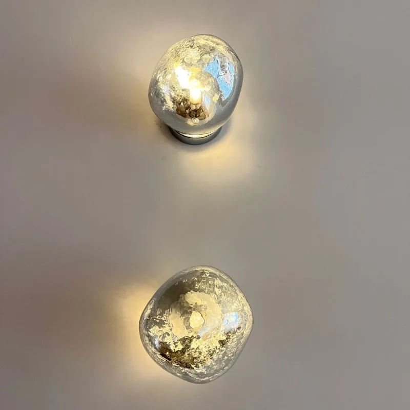 Simple Modern Glass Lava LED Light Surface Mounted for Living Room Bedroom Background Wall Indoor Lighting with Light Source