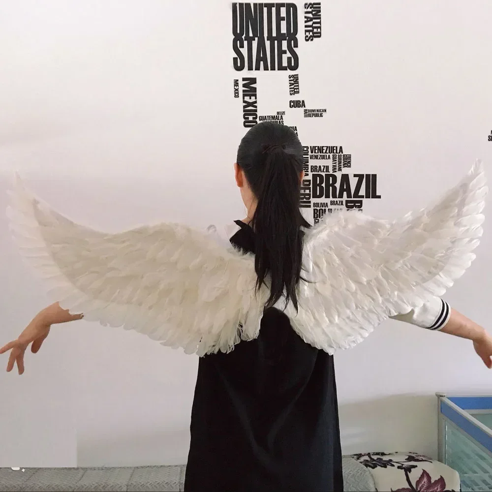 1pcs Angel Feather Wings Angel Feather Wing Child Adult Show Fairy Costume Cosplay Props Wedding Christmas Decoration