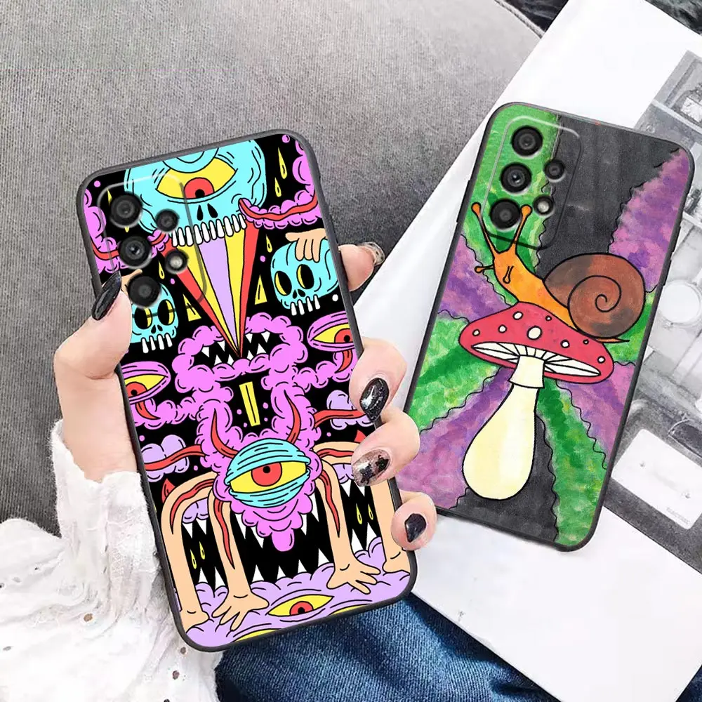 Colourful Psychedelic Trippy Art Case For Samsung Galaxy A90 A80 A73 A71 A53 A52 A51 A42 A33 A32 A31 A23 A22 A21S A20S A14 Case