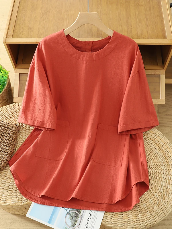 

Лето 2023, новый свободный художественный простой льняной комплект большого размера в стиле ретро, модный женский костюм-двойка, длинные брюки, ort Sve r...