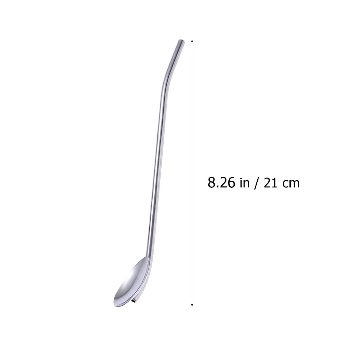 

6 Pcs Steel Straw Spoon Reusable Drinking Cocktail Mixing Metal Straw Spoon Spoons Metal Long Lasting Safe Washable