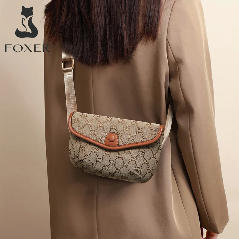 Imagem -06 - Foxer-bolsa de Ombro Crossbody Vintage para Mulheres Bolsa de Celular de Tecido Impresso Bolso do Telefone da Menina