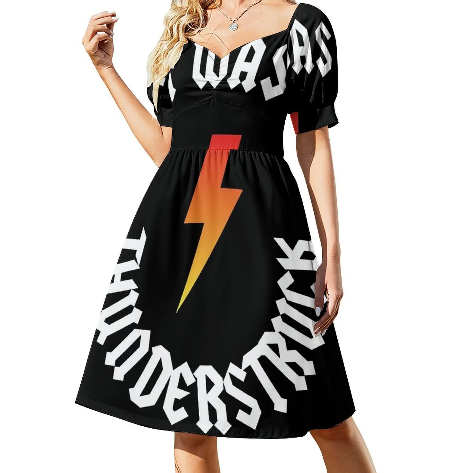 

ACDC Thunderstruck Classic Short-Sleeved Dress Women's summer dresses luxury evening dress woman for wedding womens dress