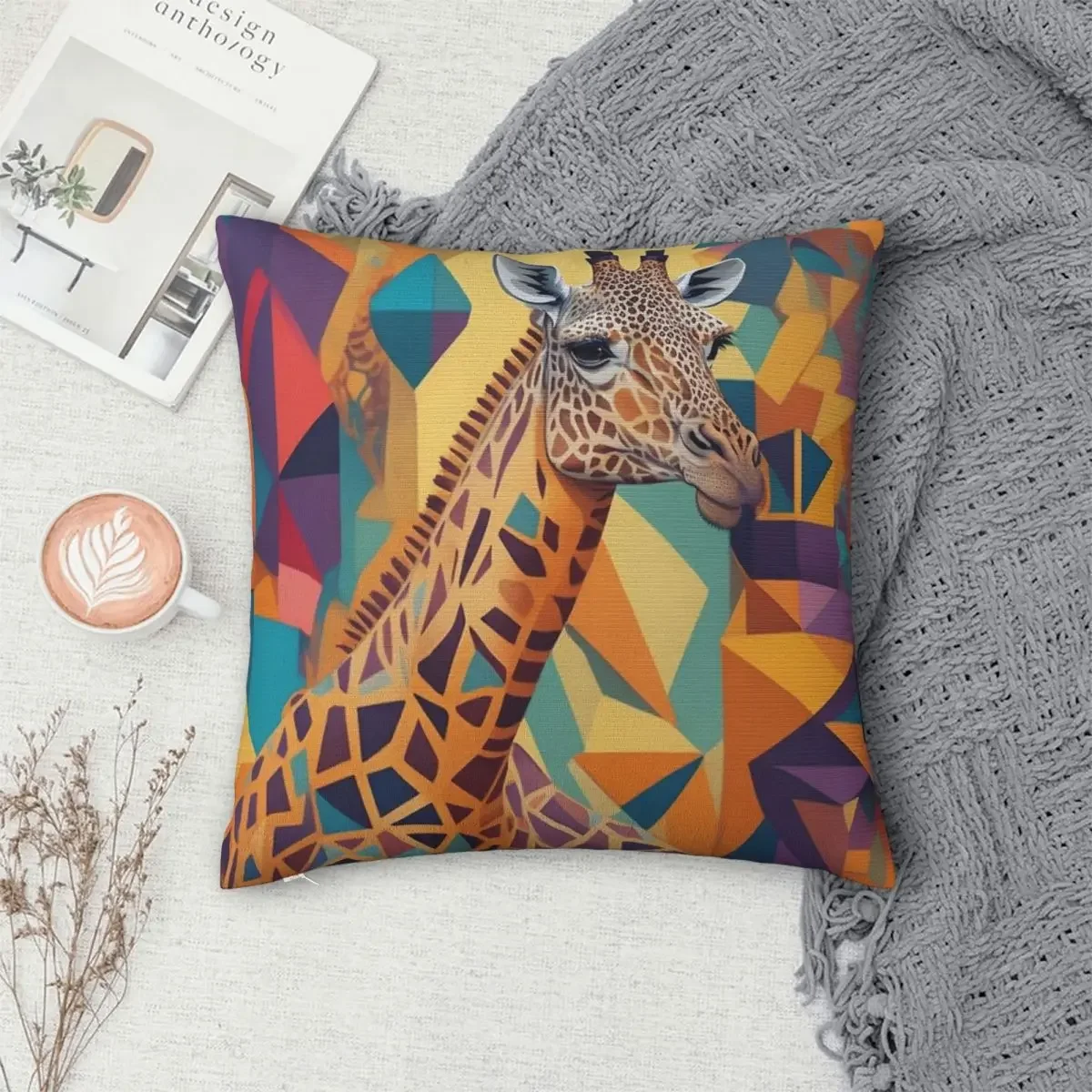 

Giraffe Graffiti Style Art Painting Design Print Pillowcase Pillows Cover Cushion Comfort Throw Pillow Sofa Decorative Cushions