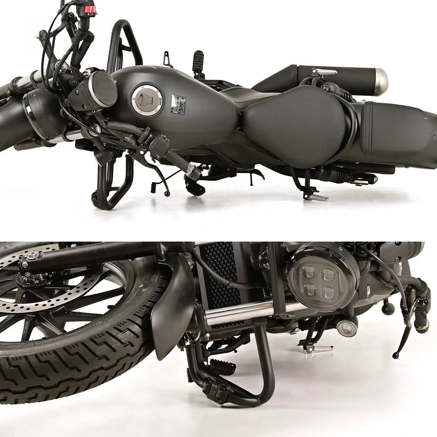 

For CM300/CM500/CM1100/CL300/CL500, modify the accessory guard bar, bumper, anti-drop protective bar and competition bar