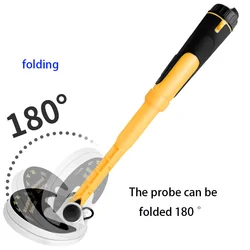 180 Degree Folding Handheld Outdoor Metal Detector Rechargeable IP68 Waterproof Gold Treasure Hunting Detector Audible Alarm