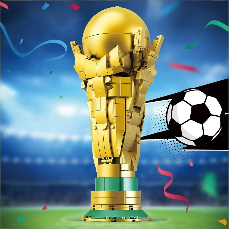 

Конструктор MOC Trophy: Футбольная модель-головоломка для творческой сборки, украшение, подарок для фанатов