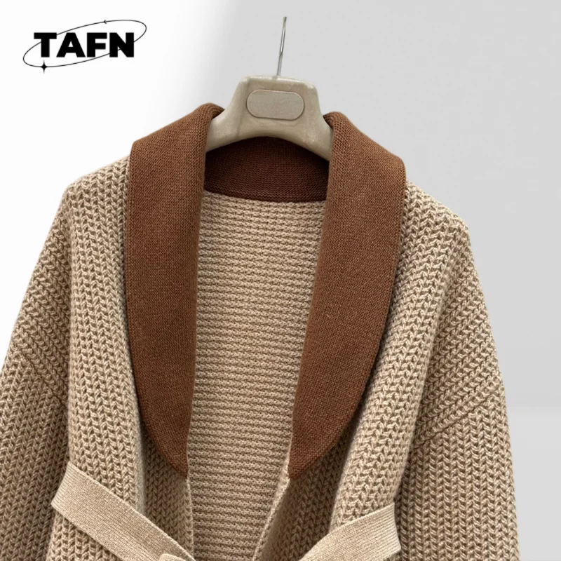 Cárdigan de cachemira retro 2025 para mujer: diseño elegante para comodidad informal Estilo vintage y calidez acogedora para uso diario AG3101