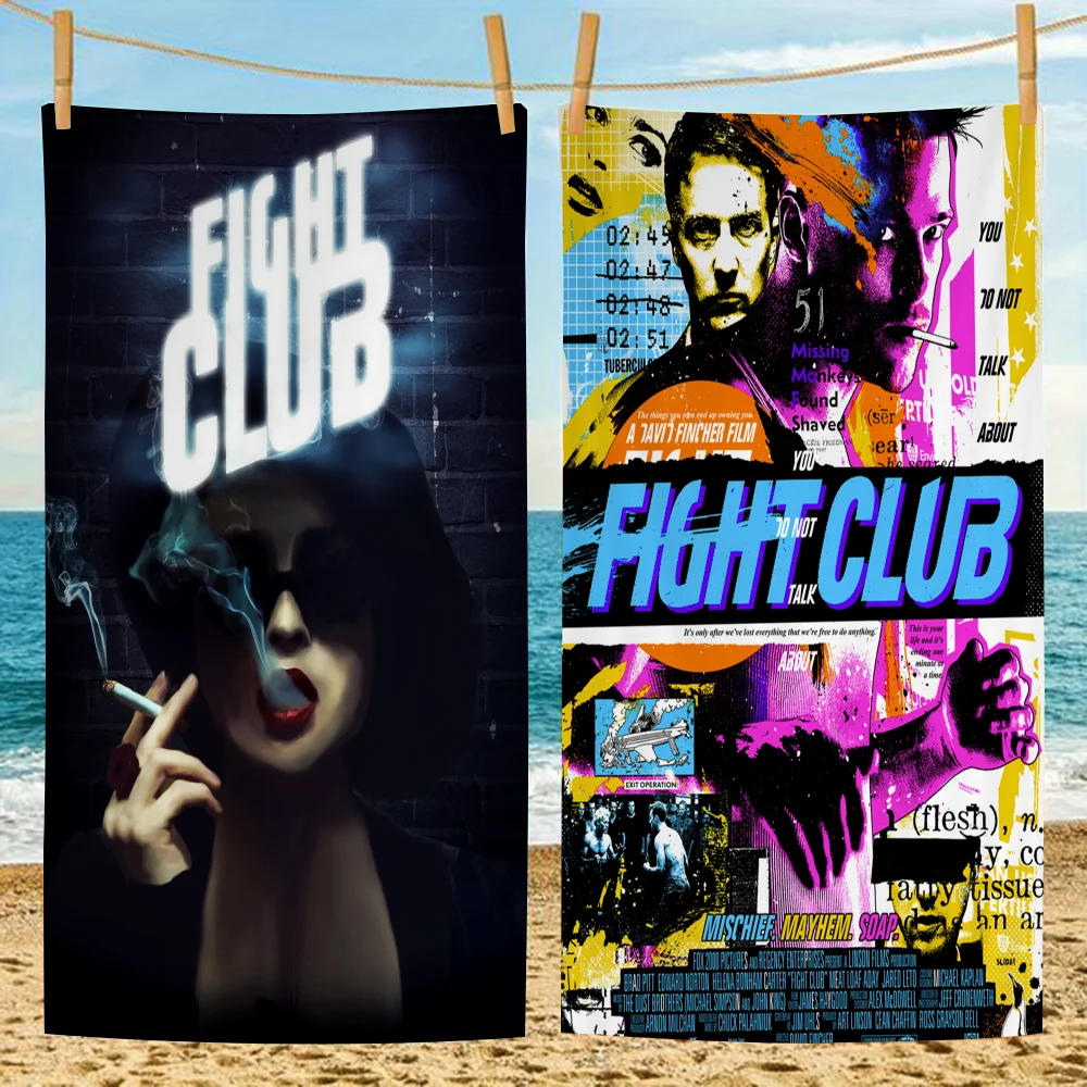 

Fight Club Beach Towels Shower Towel Sauna Travel Spa Microfiber Quick Dry Gym Accessories Cute Room Decor