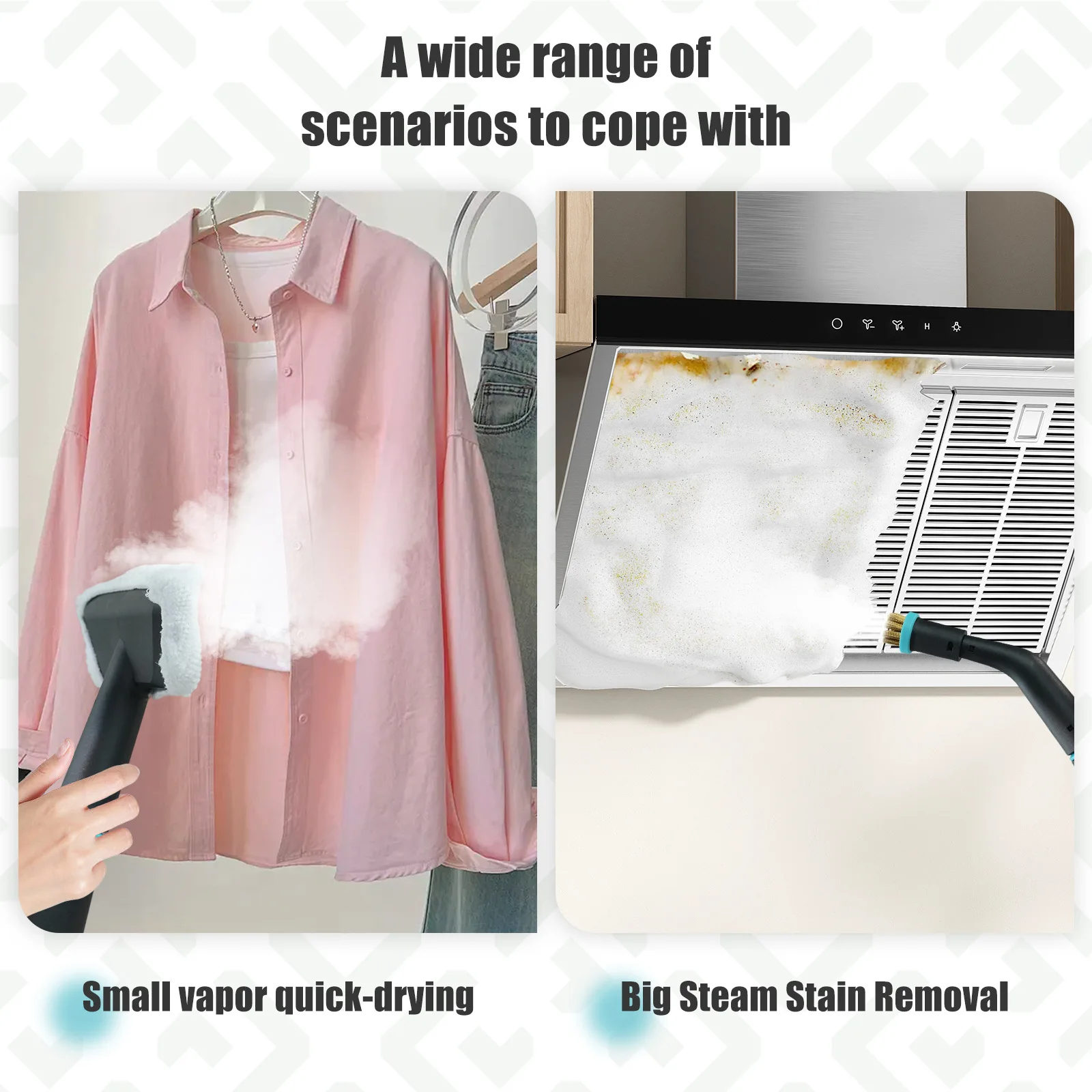 High Temperature Steam Cleaner, 1200W Multi-Function Cleaning Machine, High Pressure Steam Mop, Disinfection, Home and Car Use