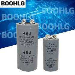CD60 ABS Motor Starting Capacitor 75UF~1200UF 250V Screw with Terminal 150MFD