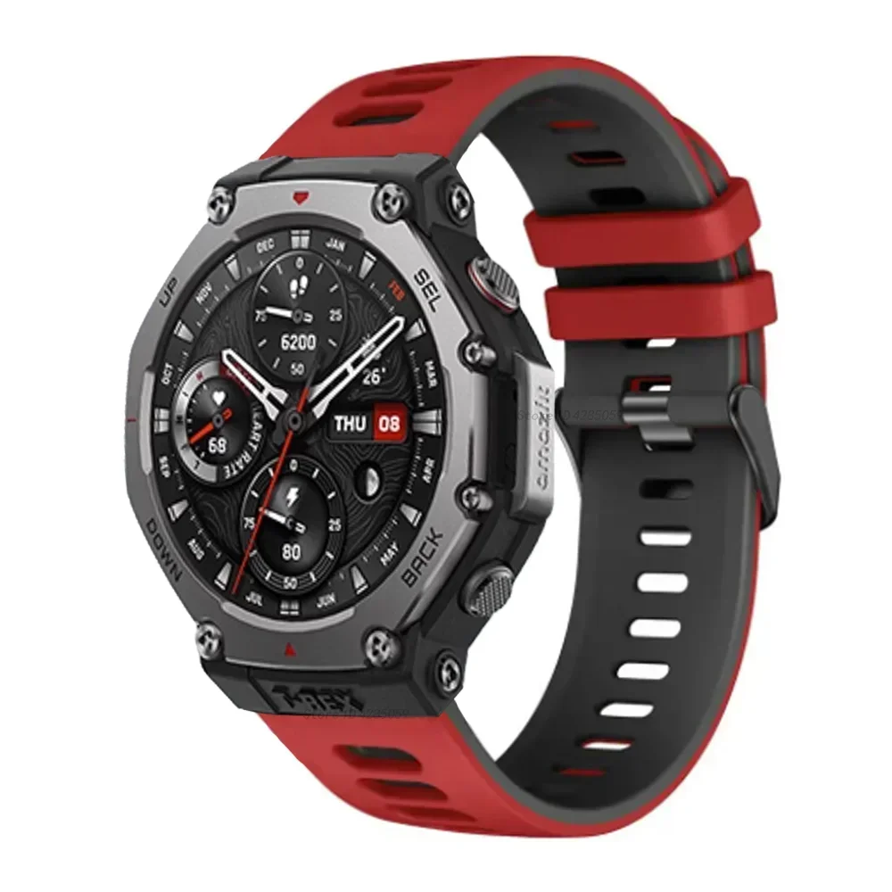 Silicone WatchBand For Amazfit T-rex 3 Smart Watch Watchband Sport Band For Huami Amazfit T-rex 3 Bracelet Accessories Correa