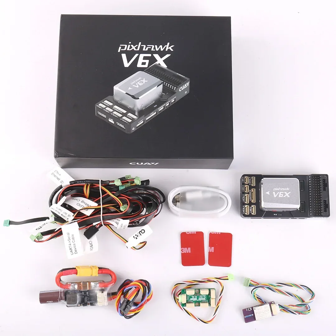 CUAV NEW Pixhawk V6X Customize Carrier Board With Shock Absorbers Integrated 100M Ethernet Remote Control Toys Flight Controller