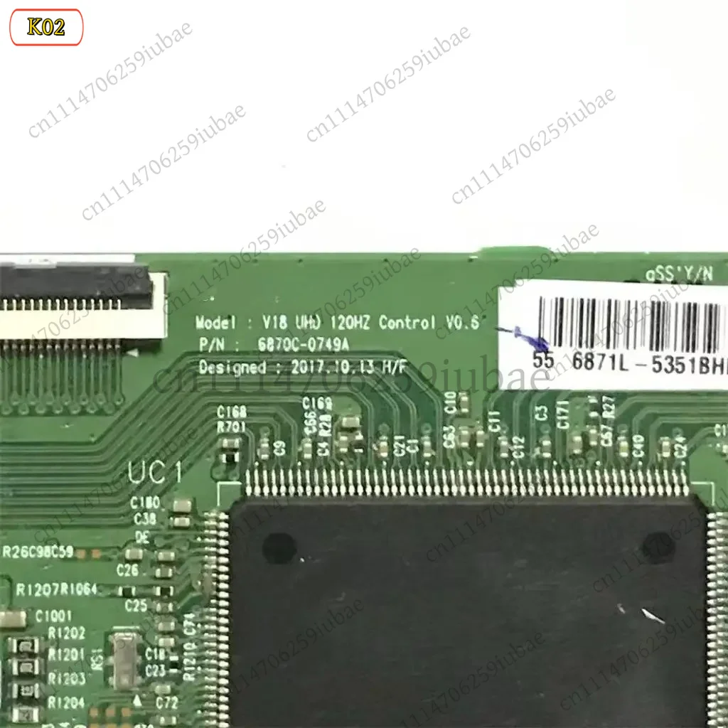 LJ_6870C‑0749A T‑Con Logic Board for LC650EQL‑SLA1, V18 UHD 4K 120HZ TV Replacement Spare Parts