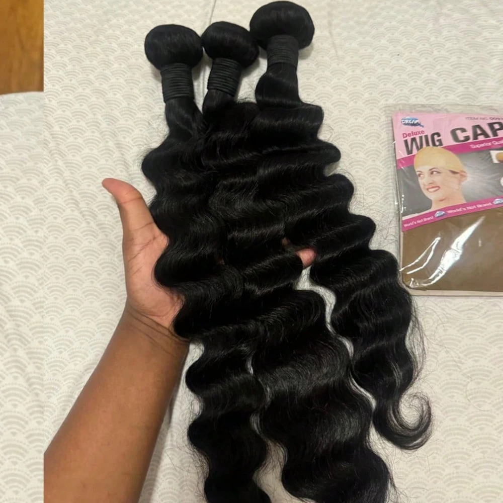 

A must-have gift for Mother's Day Loose Deep Wave Human Hair Bundles 2/3/4 Bundles Deal Top Quality Human Hair Extensions Wholea