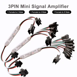 Mini LED Strip TTL Signal Amplifier Repeater For WS2812B WS2811 SK6812 DC5V 3Pin RGBIC Addressable Pixel Light Module 1 TO 2-8