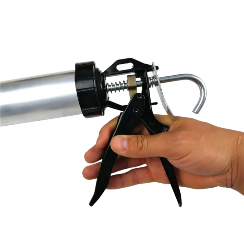 Heavy Duty Structural Adhesive Caulking Gun, Metal Iron & Aluminum Alloy Body, Construction Sealant Syringe Tool