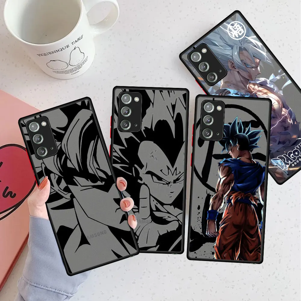 Matte Case for Samsung Galaxy Note 20 Ultra 10 Plus 9 A70 A50 A30 A10s A20 A05 A04 A03 A02 A01 Phone Cover Cool Man Anime DBZ