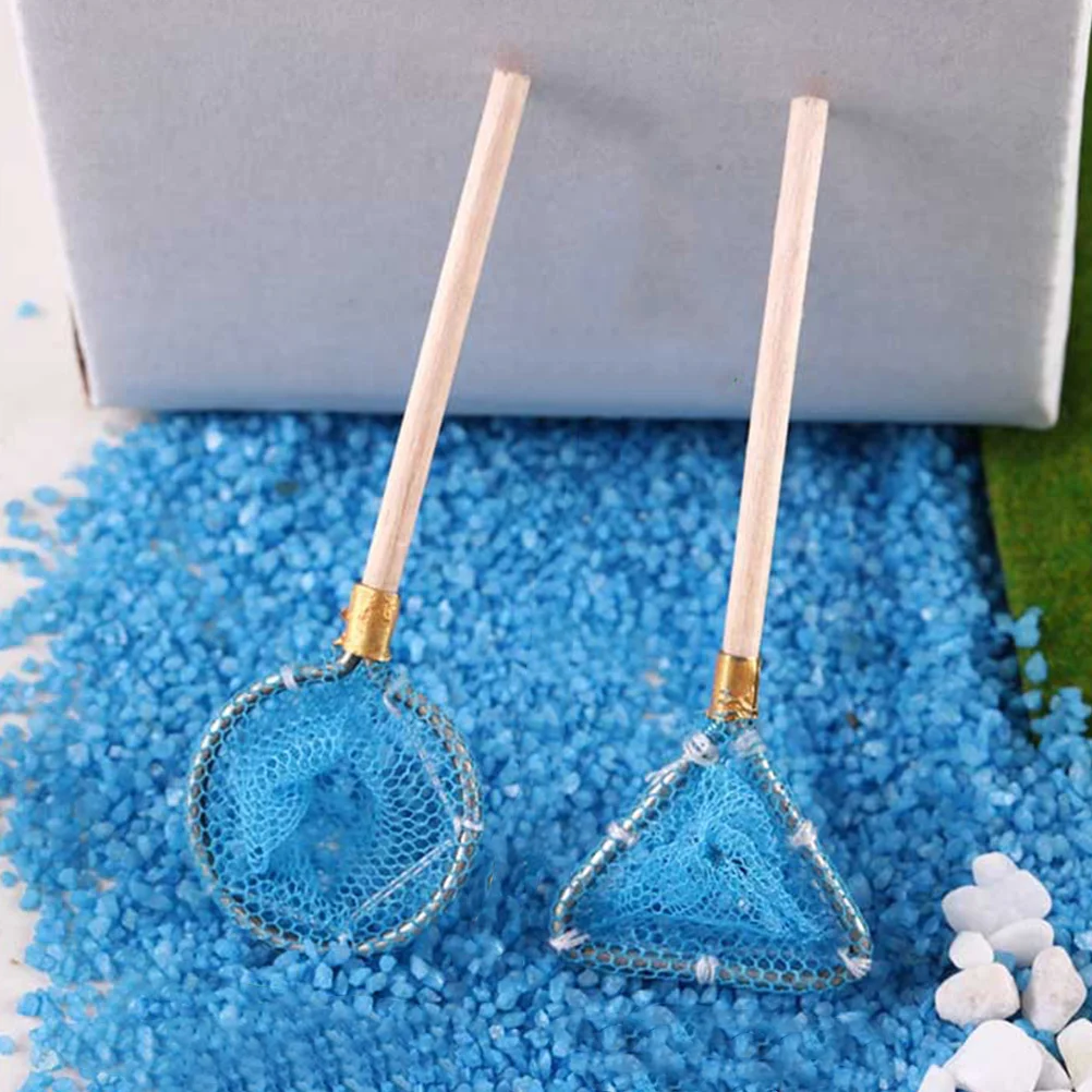 

4 Pcs Fishing Net Mini House Decor Fishnets Baby Miniature Prop Props Adornment Simulation Photo Child Accessories