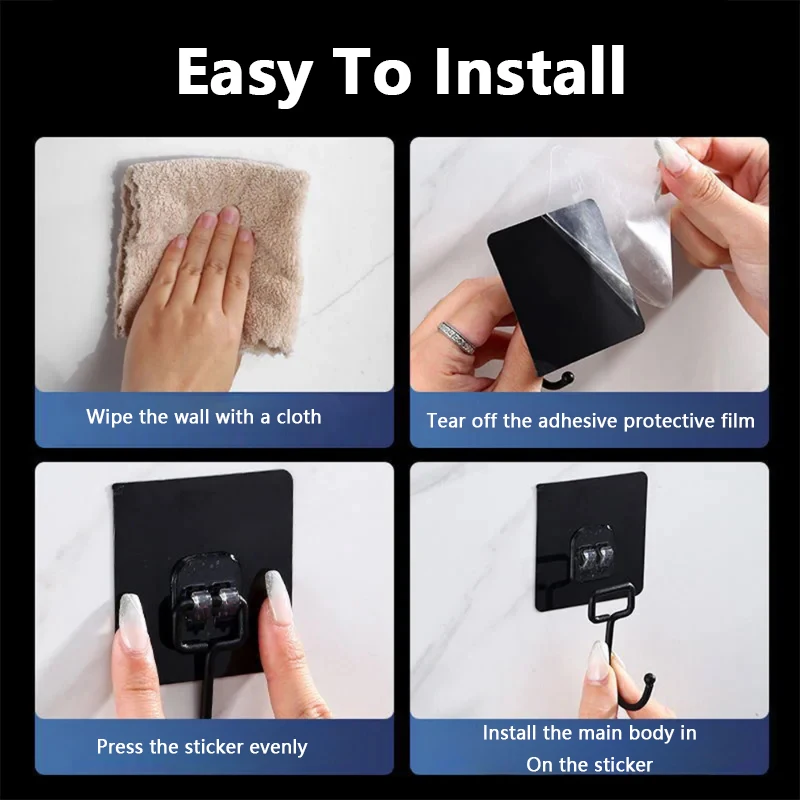 10 Pcs Hooks Transparent Strong Self Adhesive Door Wall Hangers Hooks Suction Heavy Load Rack Cup Sucker For Kitchen Bathroom