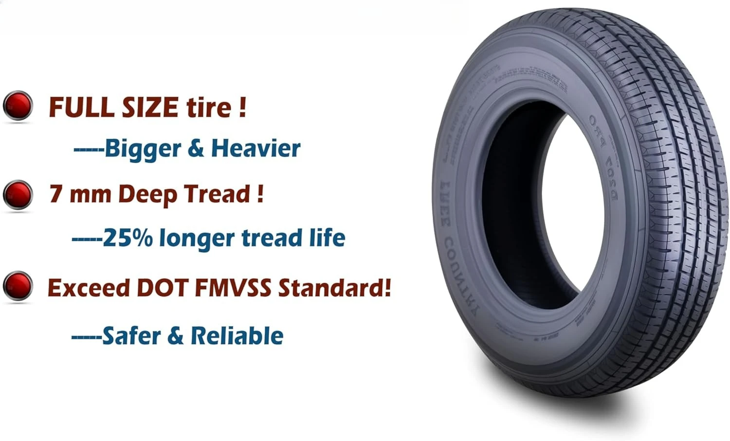 مجموعة من 4 إطارات مقطورة شديدة التحمل ST205/75R15 205 75 15 نطاق تحميل 10 طبقات E حزام شعاعي مع واقي من الصلب · شعبية جديدة #4