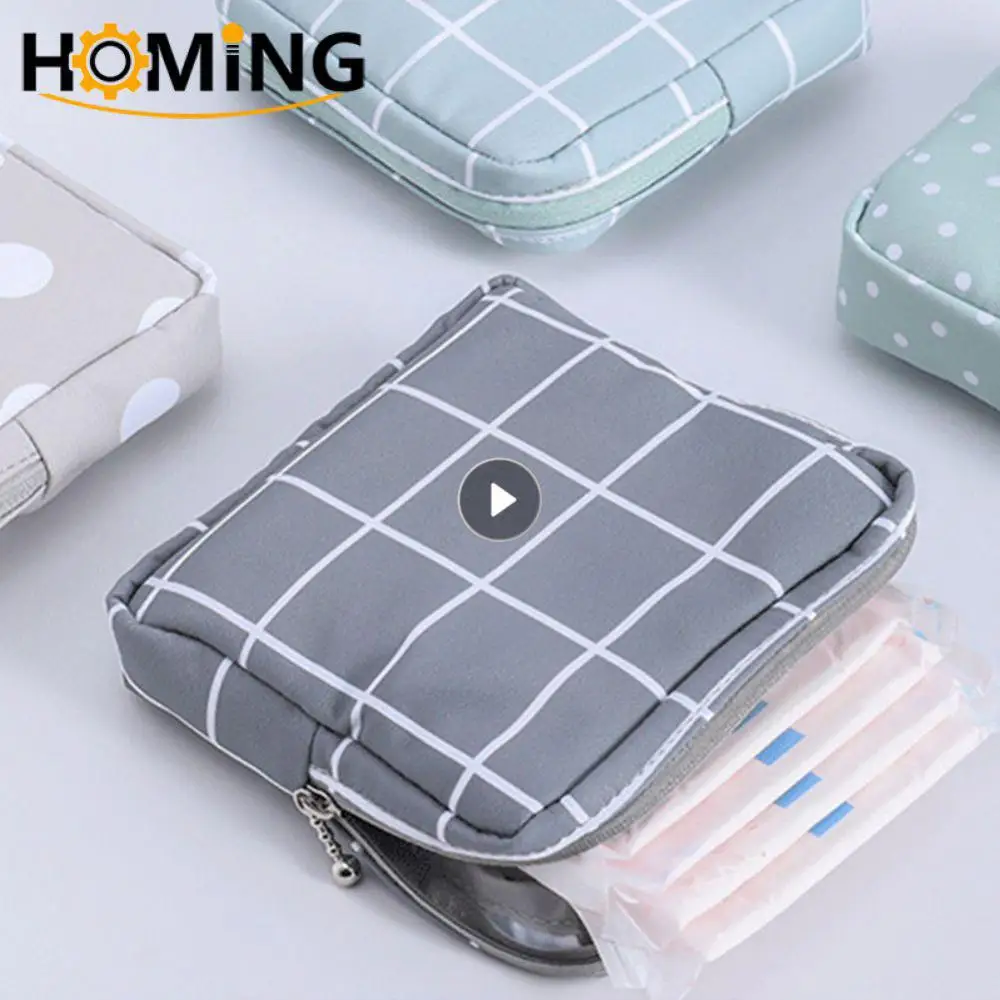 

Women Sanitary Napkin Tampon Storage Bag Cute Sanitary Pad Pouches Portable Makeup Lipstick Key Earphone Data Cables Organizer