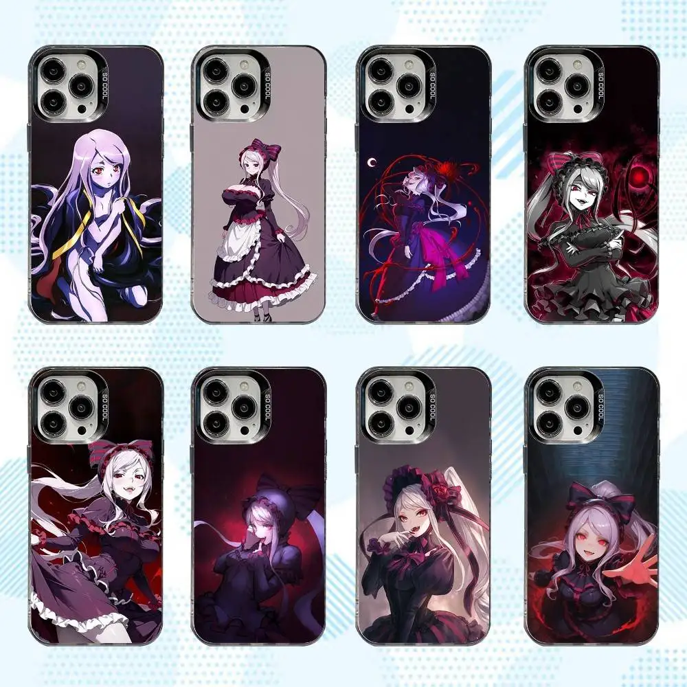 

S-Shalltear Anmine Phone Case For iPhone 16,15,14,13,12,11,Mini,Pro,SE,MAX White Matte Shockproof Cover