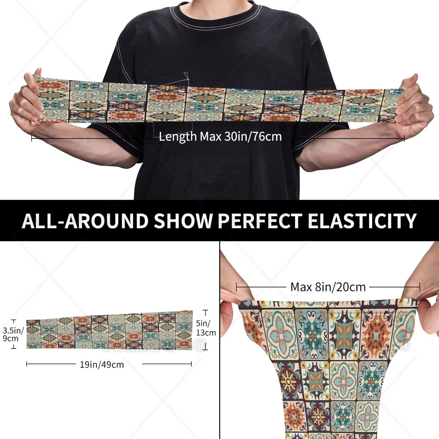 Vintage Floral Bohemian Print Arm Sleeves Cooling UV Sun Protection Sports Compression for Men Women Golf Basketball Arm Sleeves