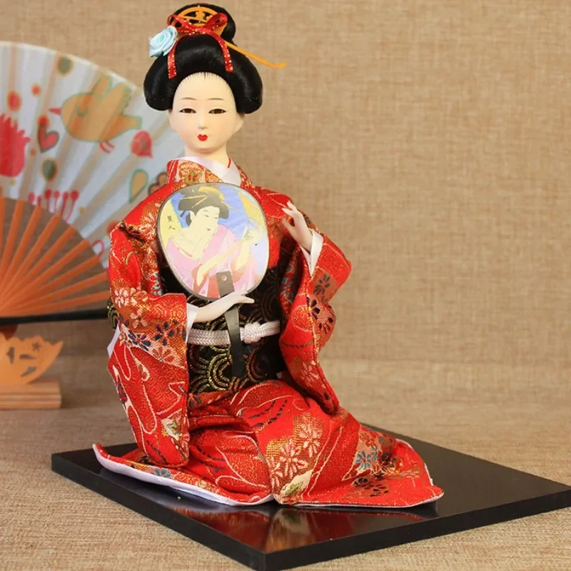 14inch Japanese Kimono Geisha Doll Silk Figure Decoration
