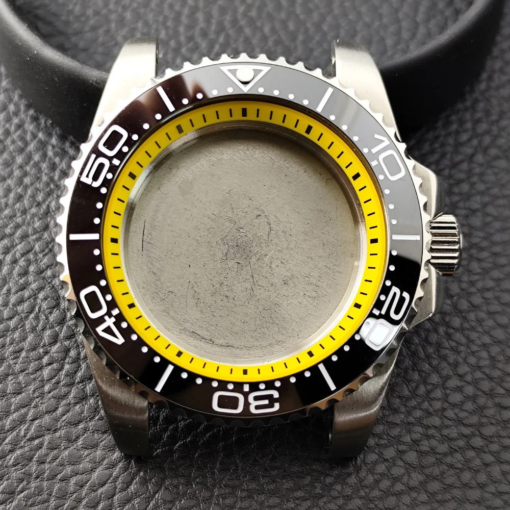 NH35 High-quality 40.5mm Silvery GMT Have Chapter Ring Steel Case Fit NH34 NH35 NH36 Movement Sapphire Glass Watch Box image 3