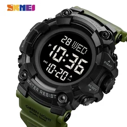 SKMEI orologio sportivo con quadrante grande cronometro da uomo con luce a LED orologi da polso digitali 5Bar orologio con conto alla rovescia impermeabile reloj hombre 1968