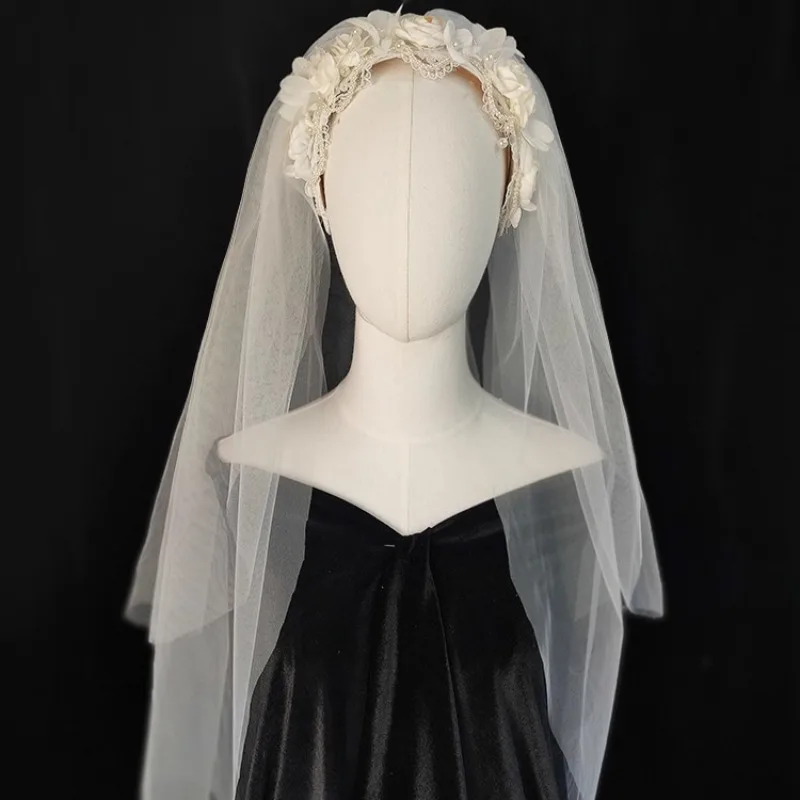 

New Bridal Headwear Retro Headband Veil