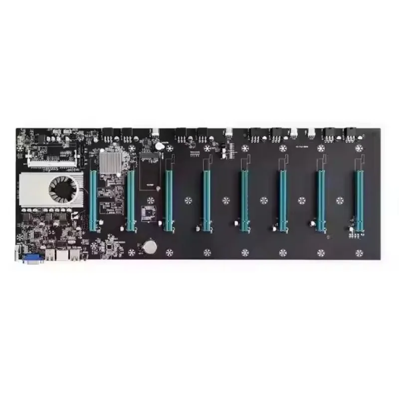 BTC-T37/BTC-S37/BTC-D37 Combo 8 GPU Rig Chassis  Motherboard 4 Fans CPU PCIE 16X 4 Port USB2.0 DDR3 Sodimm Slot SATA Single