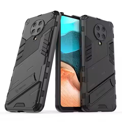 Phone Holder Case For Xiaomi Poco F2 Pro Case Hard Armor Full Cover For Poco X4 Pro 5G Case For Xiaomi Poco F2 F3 M3 M4 X3 F4 GT